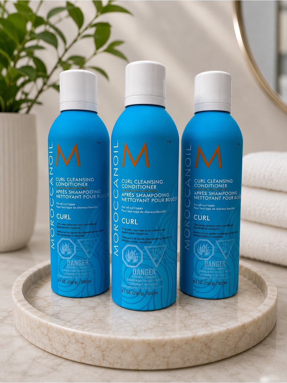 Moroccanoil Curl Cleansing Conditioner 3-Pack 250mL Each NEW